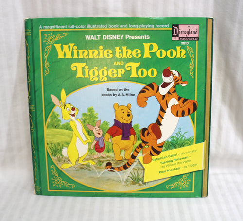Vintage 1974- Walt Disney Presents, Winnie the Pooh and Tigger Too - Gatefold Record & Book