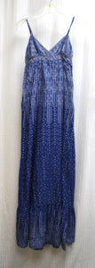 American Eagle Outfitters - Blue w/ White Print Adjustable Strap Maxi Dress- Size 0