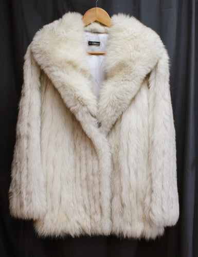 Vintage- Norwegian Blue Natural Fox Fur Coat - Size XS