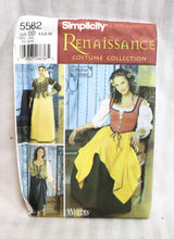 Load image into Gallery viewer, Simplicity - 5582 - Renaissance- Blouse, Vest, Skirt, Bum Roll, Veil - Size DD (4,6,8,10)