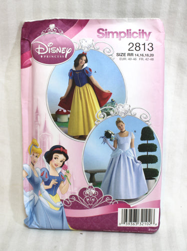 Disney Simplicity 2813 - Adult Snow White/ Cinderella Sewing Patterns Size RR (14,16,18,20)