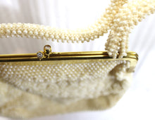 Load image into Gallery viewer, Vintage - Lumured Caviar Beaded Purse w/ Rhinestone Clasp