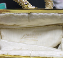 Load image into Gallery viewer, Vintage - Lumured Caviar Beaded Purse w/ Rhinestone Clasp
