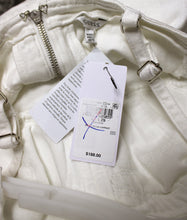 Load image into Gallery viewer, Guess- &quot;Vanna&quot; White Denim, Adjustable Spaghetti Strap Corset Top Stretch Jumpsuit - Size XS (w/ Tags)