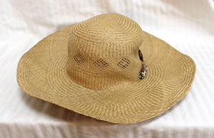 Dorfman Pacific - Straw Sun Hat w/ Tie Scarf (one size)