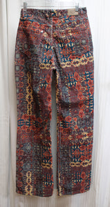 RVCA - "Groove" Bohemian Tapestry Print Corduroy  Flare Pants - Size 29 (w/ Tags)
