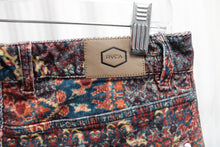 Load image into Gallery viewer, RVCA - &quot;Groove&quot; Bohemian Tapestry Print Corduroy  Flare Pants - Size 29 (w/ Tags)