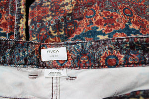 RVCA - "Groove" Bohemian Tapestry Print Corduroy  Flare Pants - Size 29 (w/ Tags)