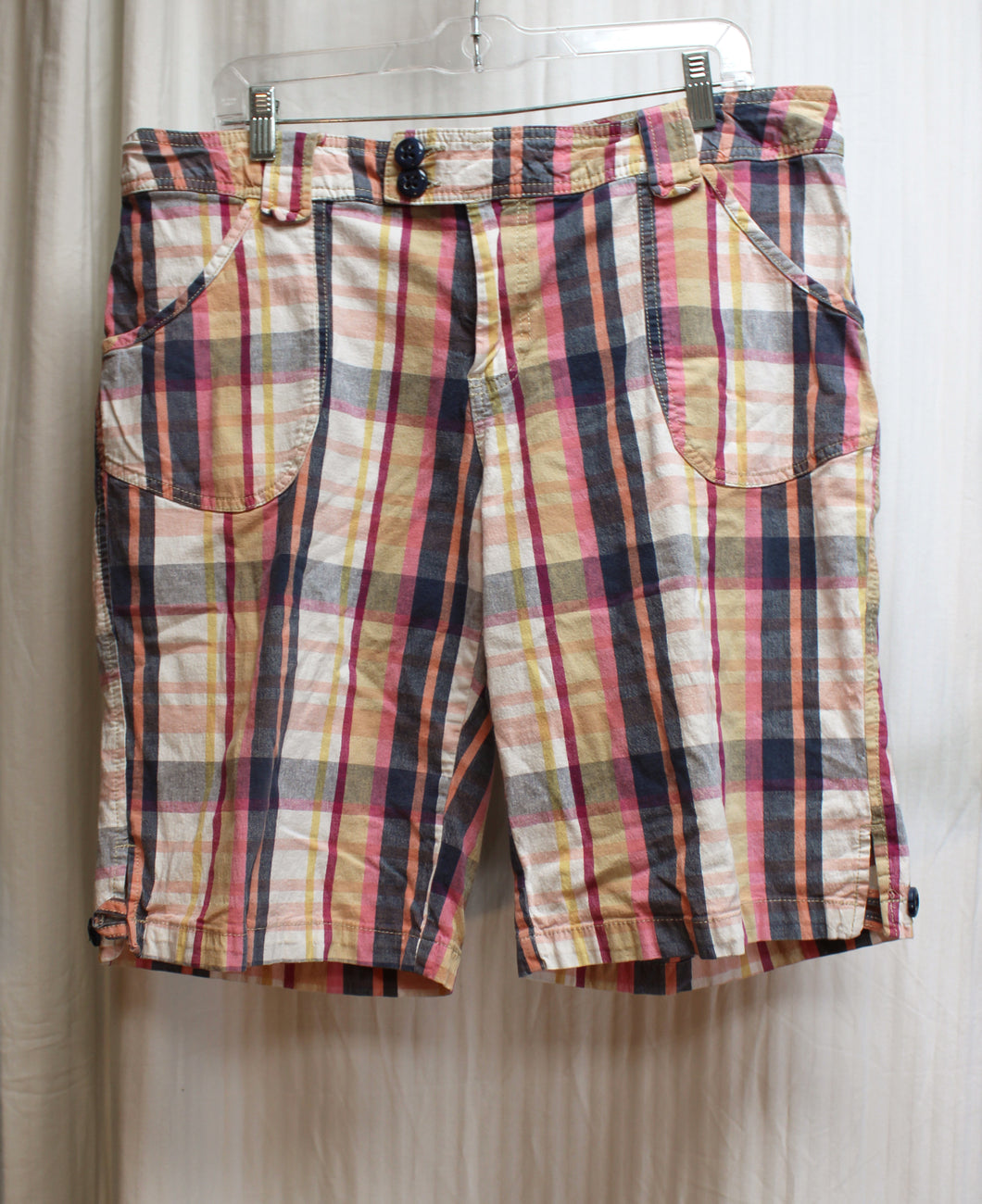 Venezia - Madras Plaid Bermuda Shorts - Size 16