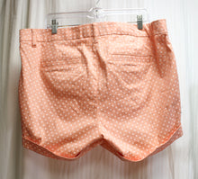Load image into Gallery viewer, Torrid - Peach Pink &amp; White Polka Dot Cuffed Shorts - Size 16