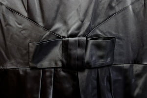 Vintage 1950's- Ricci Originals - Black Satin Dress w/ Bow at Waist - See Measurements 30" Waist