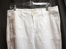 Load image into Gallery viewer, Banana Republic - White Linen &amp; Cotton Blend &quot;Martin Fit&quot; Pants - Size 12