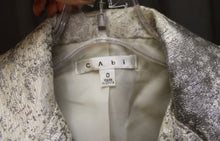 Load image into Gallery viewer, CAbi- Ivory &amp; Silver Metallic Blazer Jacket - Size 0