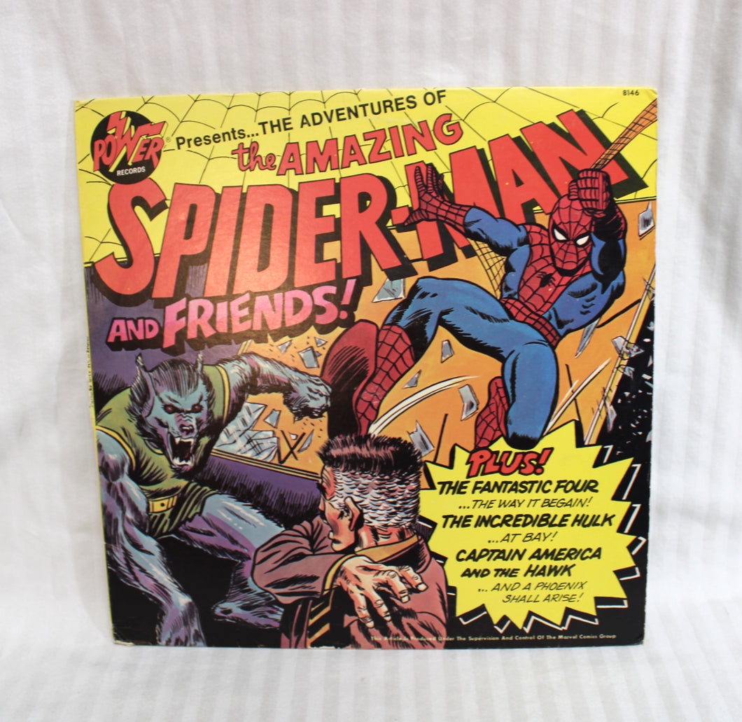 Vintage 1974 - the Amazing Spiderman and Friends - Power Records/ Marvel - LP/Record