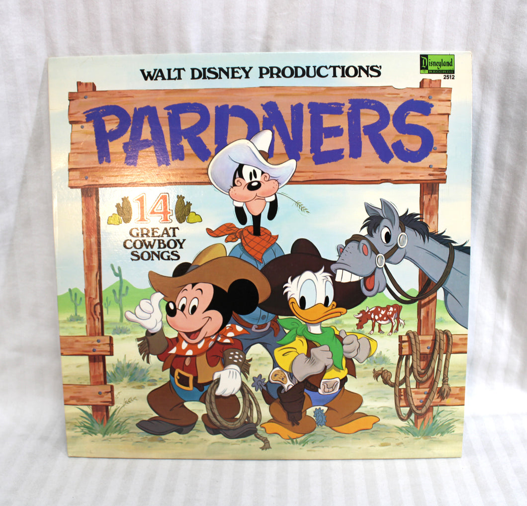 Vintage 1980 - Walt Disney Productions Pardners, 14 Great Cowboy Songs - LP/Record