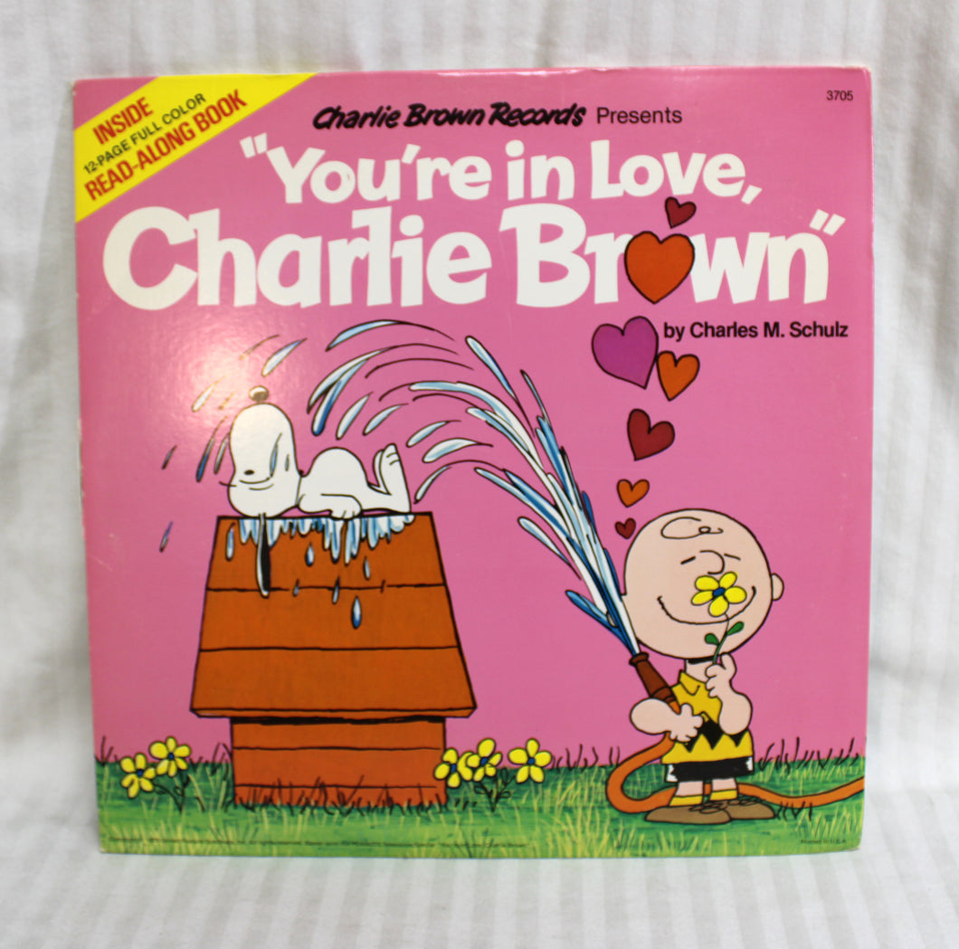 Vintage 1979 - Buena Vista - You're in Love, Charlie Brown, By Charles M. Schulz w/ Read-Along Book- LP/Record