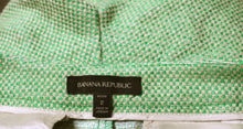 Load image into Gallery viewer, Banana Republic - Linen Blend Green &amp; Natural Check Short&#39;s - Size 2 PETITE