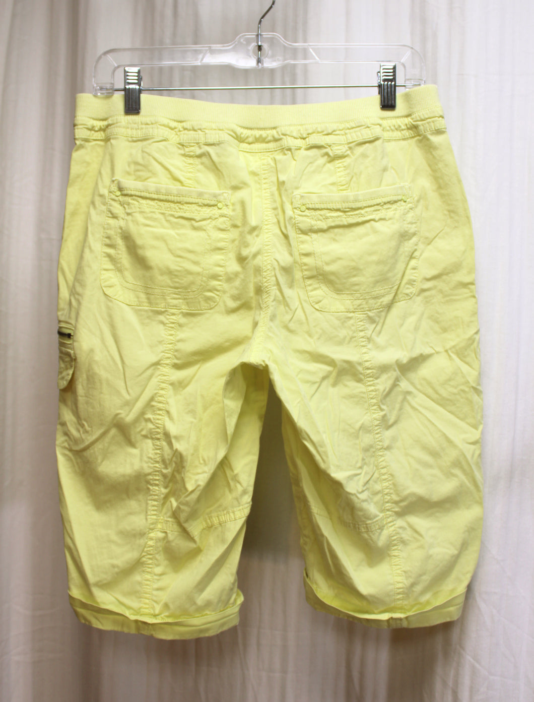 CP Shades - Natural Heathered, 100% Linen Elastic Waist Wide Leg Pants - Size M