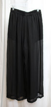 Load image into Gallery viewer, Vintage - Joanie Char - Black Sheer Flowy Pants over Shorts Lining - Size L