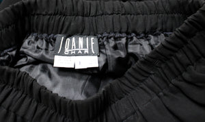 Vintage - Joanie Char - Black Sheer Flowy Pants over Shorts Lining - Size L