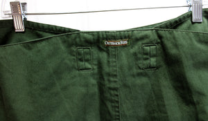Vintage - Outback Red - Forest Green Pleated Front Shorts - Size 12