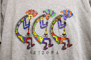 Vintage - Heathered Gray Kokopelli Arizona T-Shirt - Size L