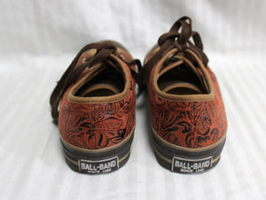 Ball Band - Brown Floral/Paisley Suede Sneakers - Size 6.5