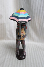 Load image into Gallery viewer, Handmade Folk Art Frog w/ Umbrella 12.75&quot; h