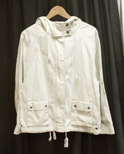 Load image into Gallery viewer, Life in Progress - Off White, Cotton Hooded Light Weight Utility Jacket - Size S