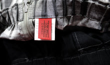Load image into Gallery viewer, Issey Miyake, Heart Haat (Japan)- Black &amp; Gray Skirt w/ Vertical Raw Edge Fabric Strips -HA86-FG640 -  25&quot; Unstretched Waist