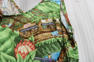 Hilo Hatti - Unique Feed Store/Horses, Tropical Print Wrap Skirt Dress - Size S