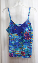Load image into Gallery viewer, Vintage - Jams World - &quot;Lawai&#39;a&quot; Blue Tropical Adjustable Strap Tank Top - Size S