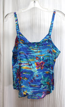 Load image into Gallery viewer, Vintage - Jams World - &quot;Lawai&#39;a&quot; Blue Tropical Adjustable Strap Tank Top - Size S