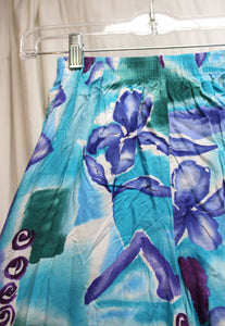 Vintage - Caribou New York - Tropical Print, Lightweight w/ Pockets Shorts - Size S