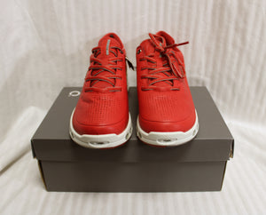 Ecco - Tomato Red Leather Low Top Lace Up Sneakers - Size EU 41 (10-10.5 US) (In Box)