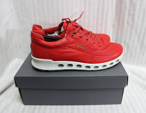 Ecco - Tomato Red Leather Low Top Lace Up Sneakers - Size EU 41 (10-10.5 US) (In Box)