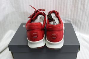 Ecco - Tomato Red Leather Low Top Lace Up Sneakers - Size EU 41 (10-10.5 US) (In Box)