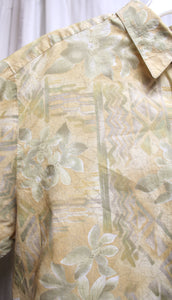 Vintage - Toni Richard - Very Lightweight Tropical Polynesian Print Short Sleeve Hawaiian Shirt - Size S