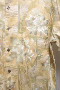 Vintage - Toni Richard - Very Lightweight Tropical Polynesian Print Short Sleeve Hawaiian Shirt - Size S