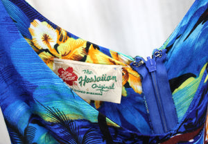 Vintage - Hilo Hattie - Tropical Hawaiian/Aloha, Sailboats Short Dress - Size 4
