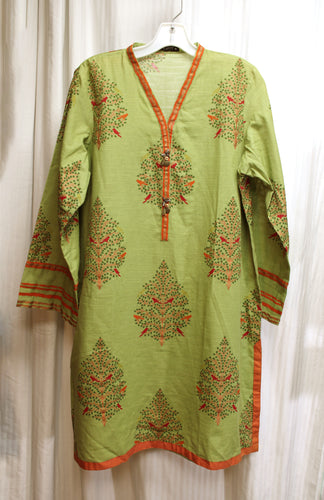 Limelight - Birds on Trees Print V-Neck Ethnic Tunic - Size M