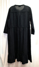 Load image into Gallery viewer, Vintage - Handmade Silk Magenta Print 3/4th Sleeve Dress- See measurements - 24&quot; Waist