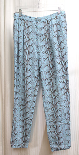 Rachel, Rachel Roy - Light Blue, Lightweight Snakeskin Print w/ Pockets Pants - Size 2