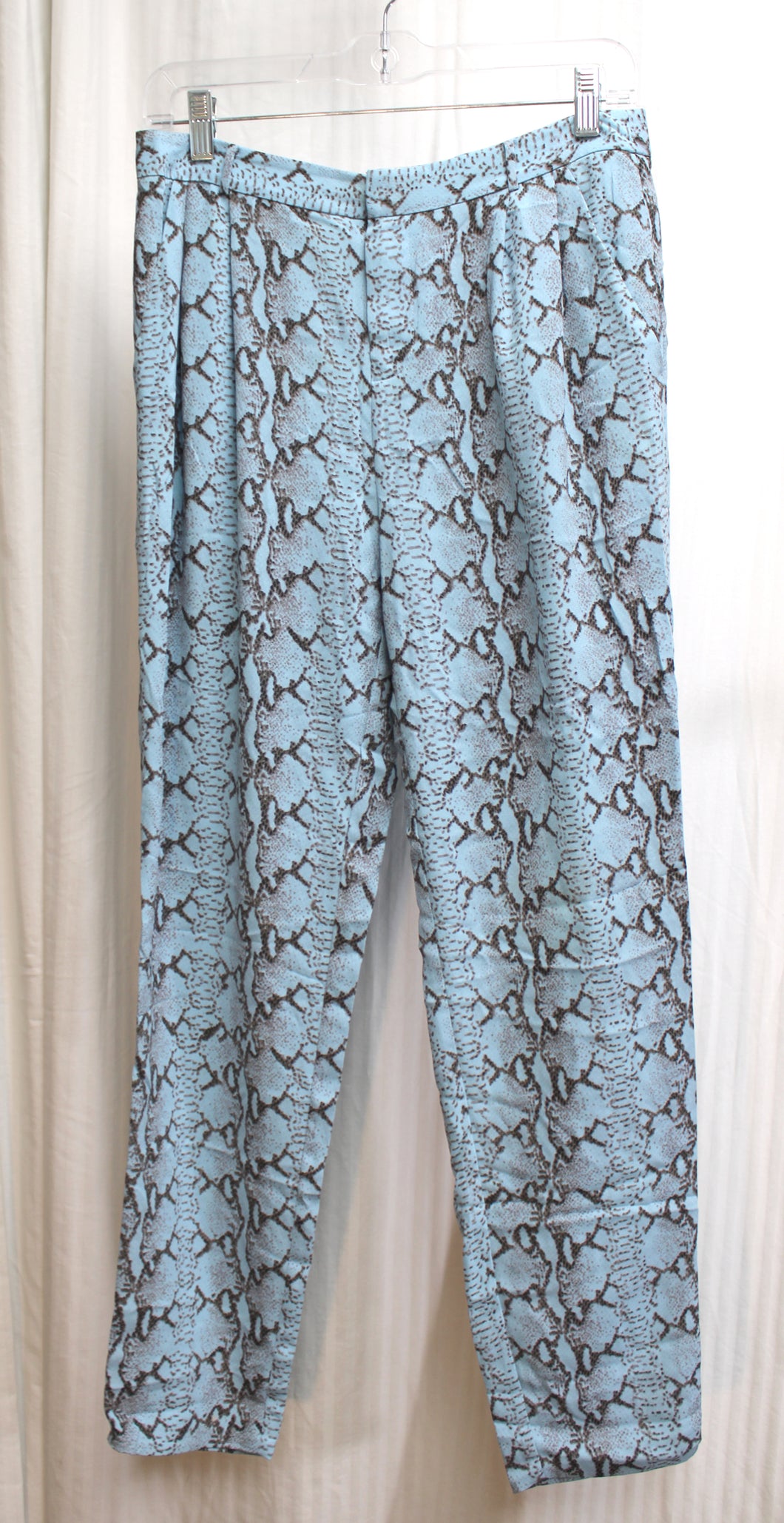 Rachel, Rachel Roy - Light Blue, Lightweight Snakeskin Print w/ Pockets Pants - Size 2