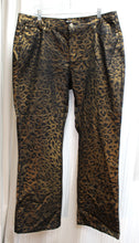 Load image into Gallery viewer, DG2 by Diane Gilman - Black &amp; Bronze Metallic BootCut Jeans - Size 16WP (Petite)