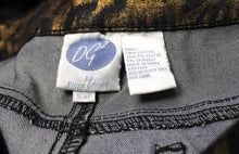 Load image into Gallery viewer, DG2 by Diane Gilman - Black &amp; Bronze Metallic BootCut Jeans - Size 16WP (Petite)