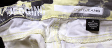 Load image into Gallery viewer, DKNY Jeans - Pale Yellow w/ Gray &amp; Black Floral Print, Denim Jegging Jeans - Size 10