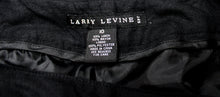 Load image into Gallery viewer, Larry Levine - Black Linen Blend Pants w/ Copper, Black &amp; Mirror Beading Detail on Hem Area - Size 10