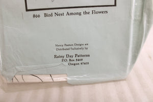 Vintage 1987 - Rainy Day Patterns - Nancy Pearson, Applique Designs #66 "Bird Nest Among Flowers"