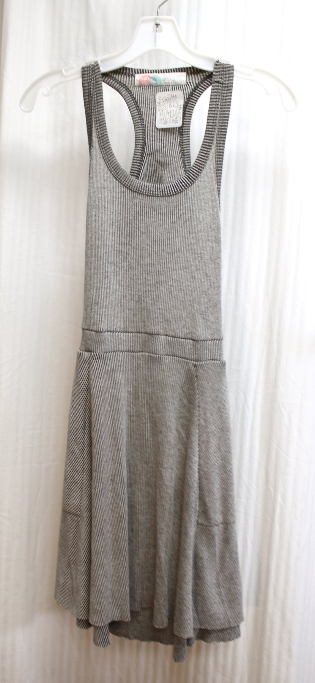 7th Avenue Design Studio - White Sheer w/ Black Swiss Dot Ruffle Blouse w/ Black Lace - Size M  (w/ Tag)